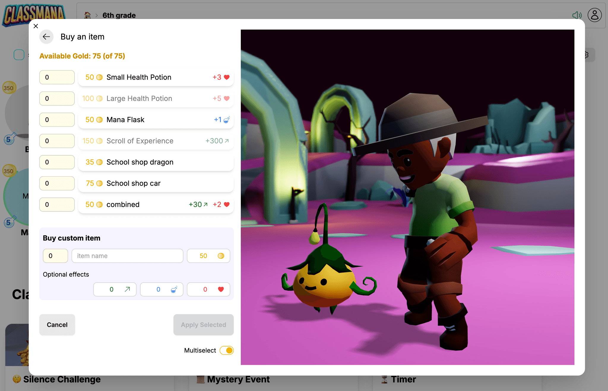 Mağaza alışverişleri için çoklu seçim modu geçişi