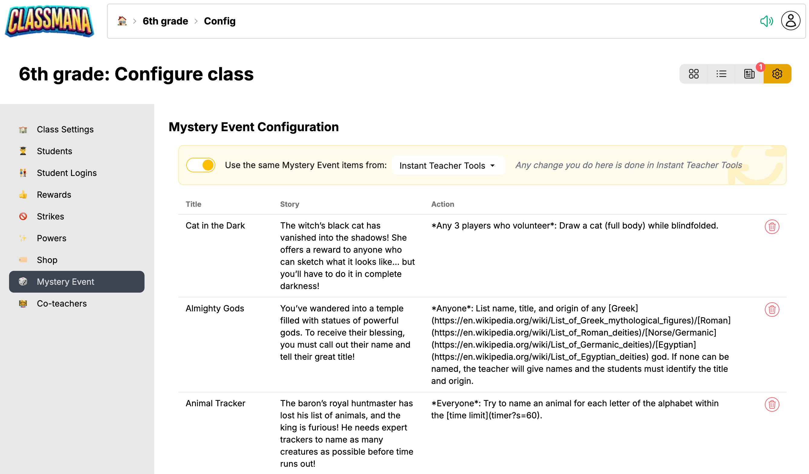Gizem Etkinliği Yapılandırması