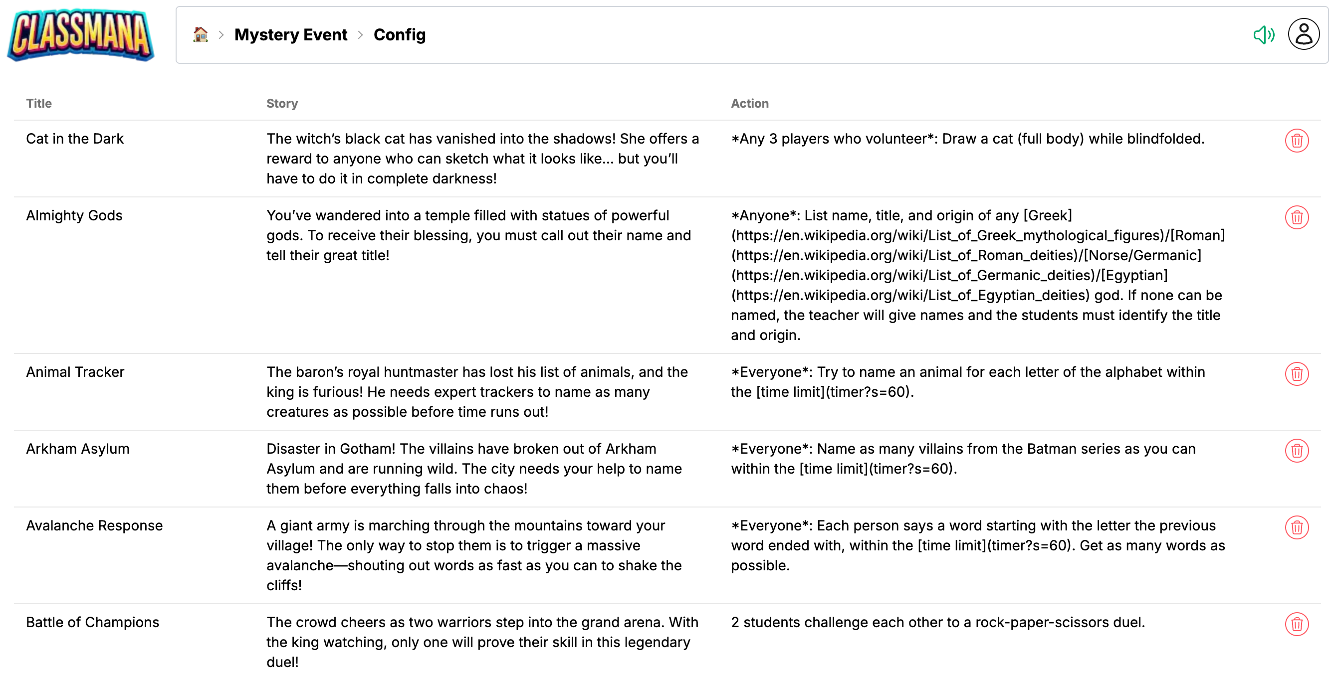 Gizem Etkinliği Yapılandırması