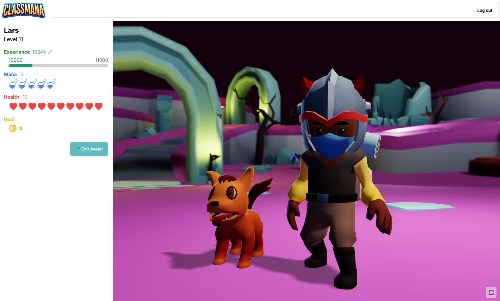 Avatar ile öğrenci paneli